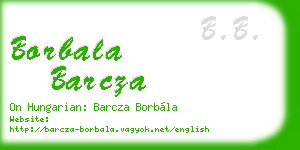 borbala barcza business card